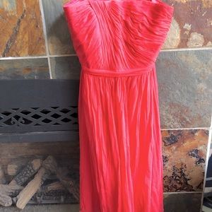 Sz 8 J.crew melon strapless dress